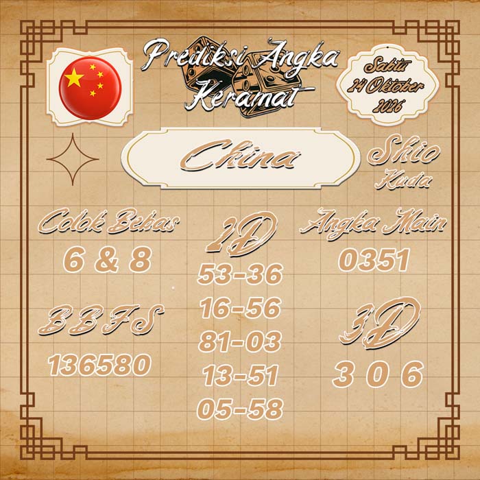prediksi angka keramat CHINA 24-Oct-2026