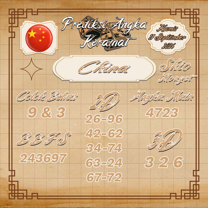 prediksi angka keramat CHINA 17-Sep-2026