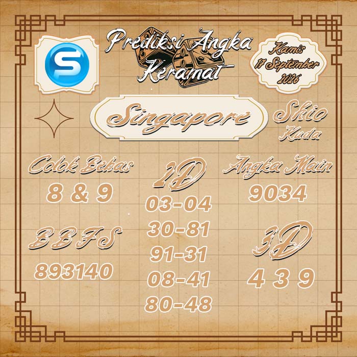 prediksi angka keramat SINGAPORE 17-Sep-2026