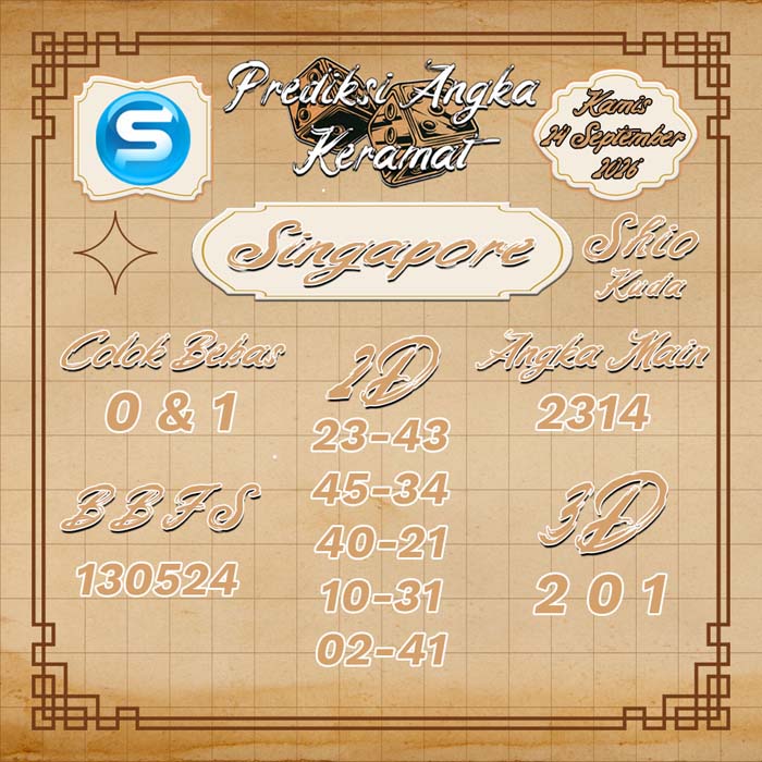 prediksi angka keramat SINGAPORE 24-Sep-2026
