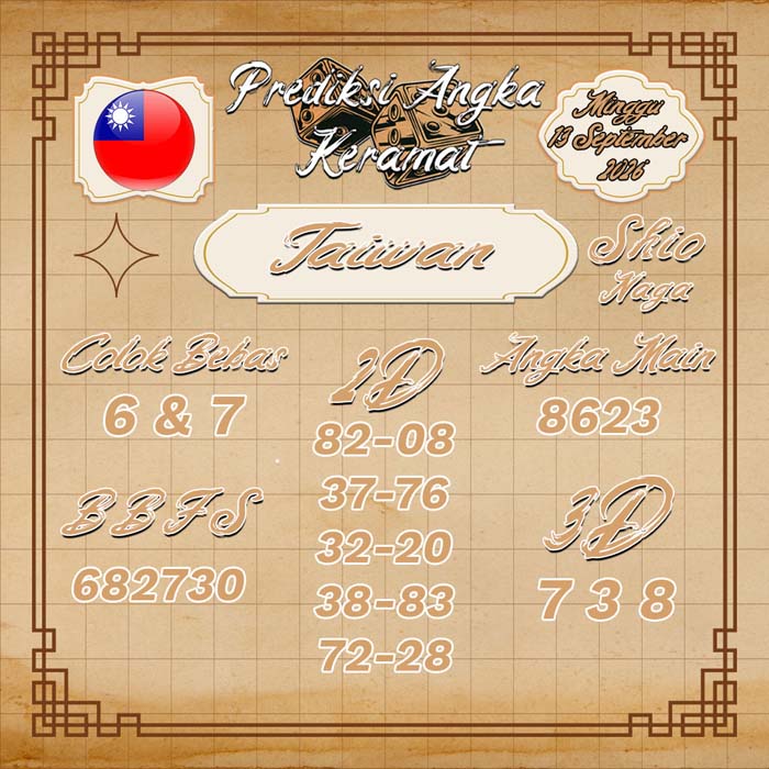 prediksi angka keramat TAIWAN 13-Sep-2026