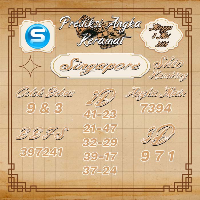 PREDIKSI SINGAPORE ANGKA KERAMAT